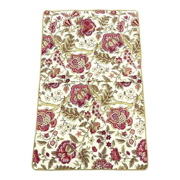 Waverly Jacobean Floral Print Pillow Sham Large King Flowers pillowcase 38x24 - Picture 5 of 6